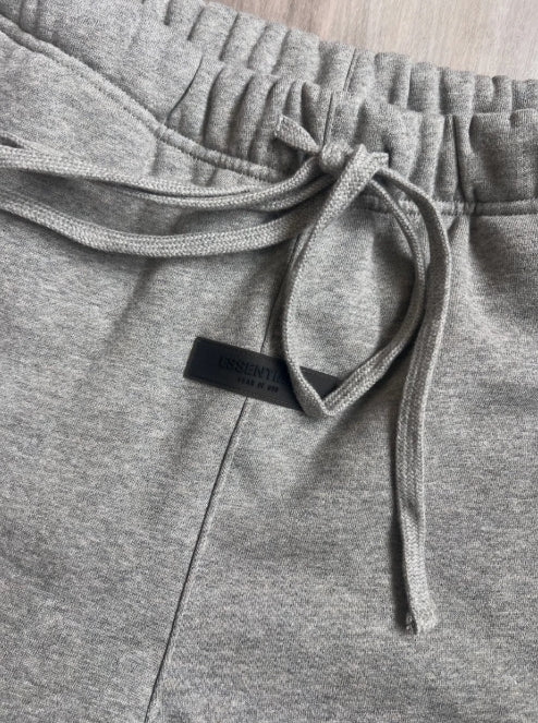 Essentials Fear of God Men's Gray Sweatpants S Fleece Cuffed Drawstring Tapered