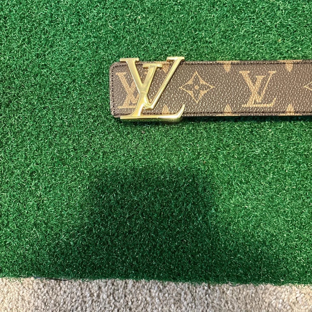 Louis Vuitton Monogram Brown Men's Dress Belt with Buckle 40/110